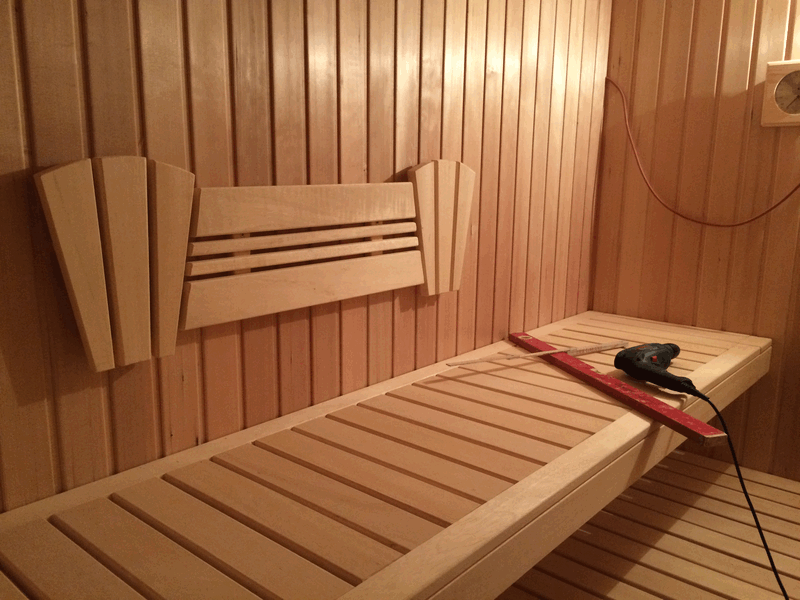 Sauna Rueckenlehne